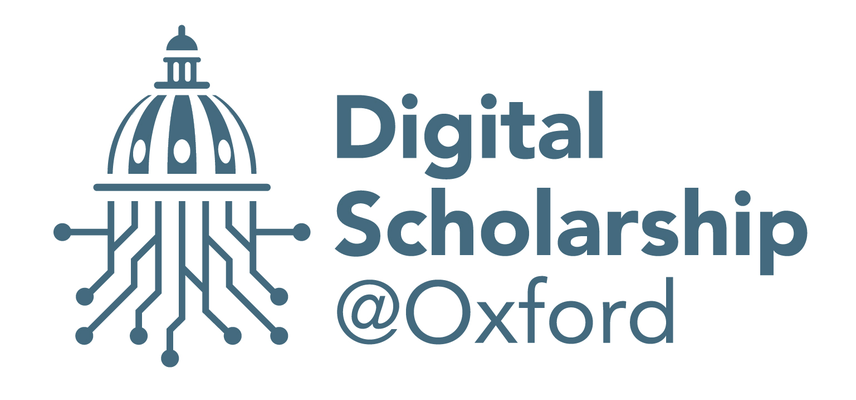 Digital Scholarship at Oxford logo in blue on a white background