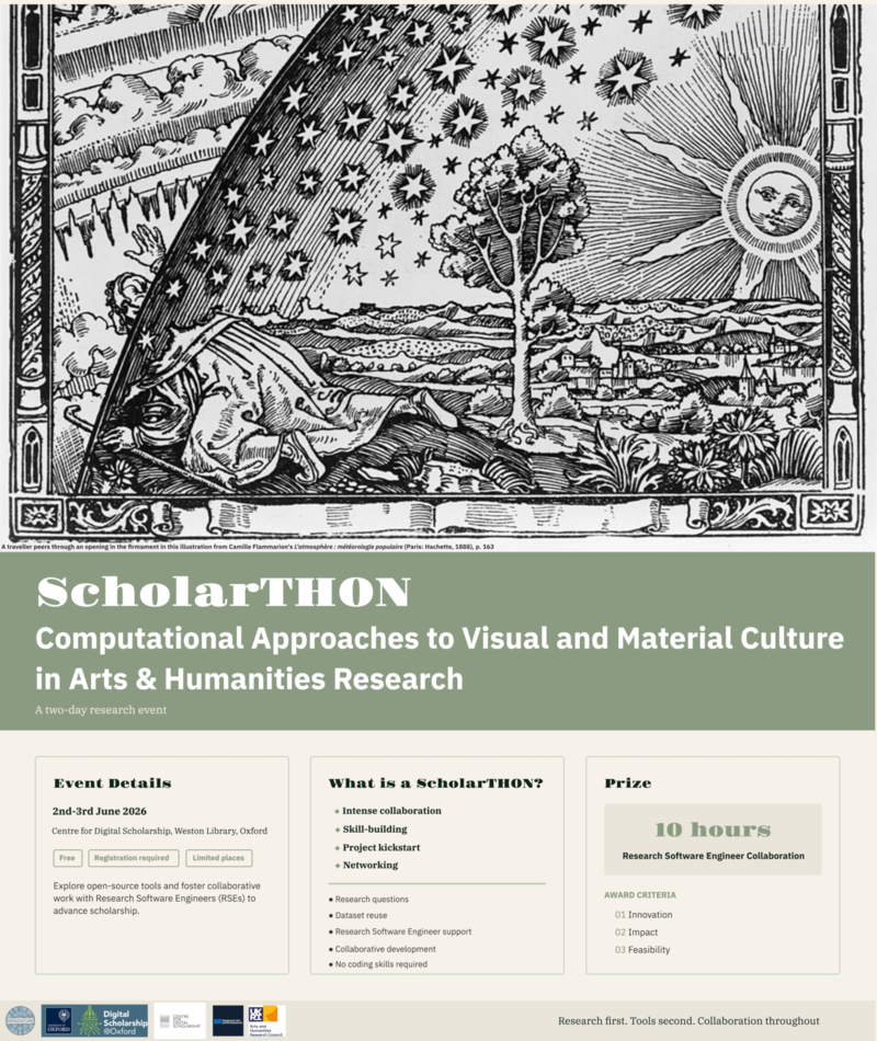 ScholarTHON: Computational Approaches to Visual and Material Culture in Arts & Humanities Research